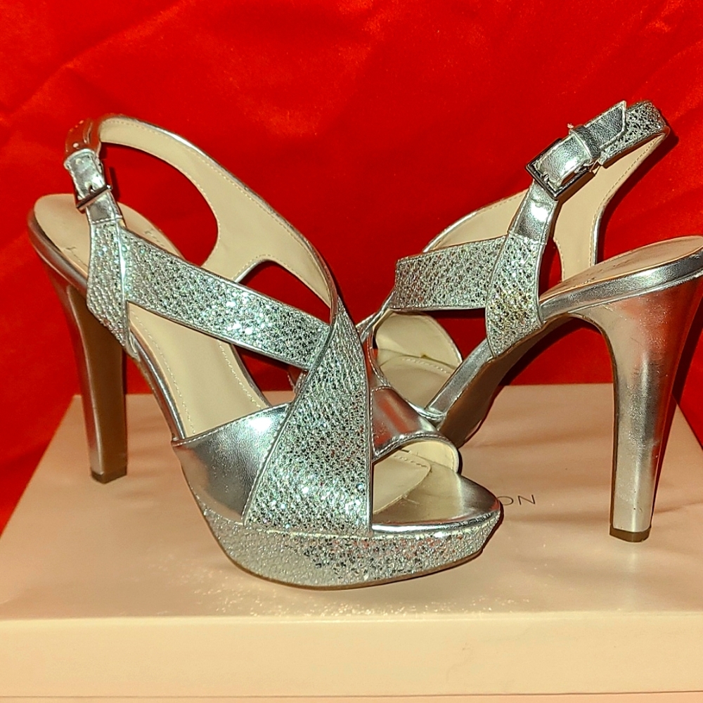 8.5 Silver Glitter BCBG Heels